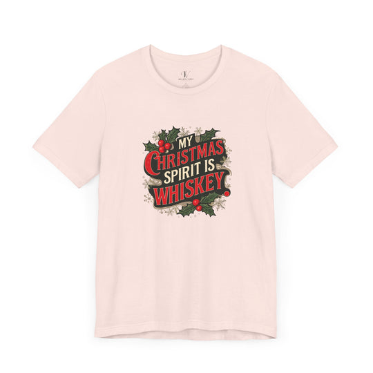 Christmas Spirit Whiskey Tee T-Shirt Printify Soft Pink XS