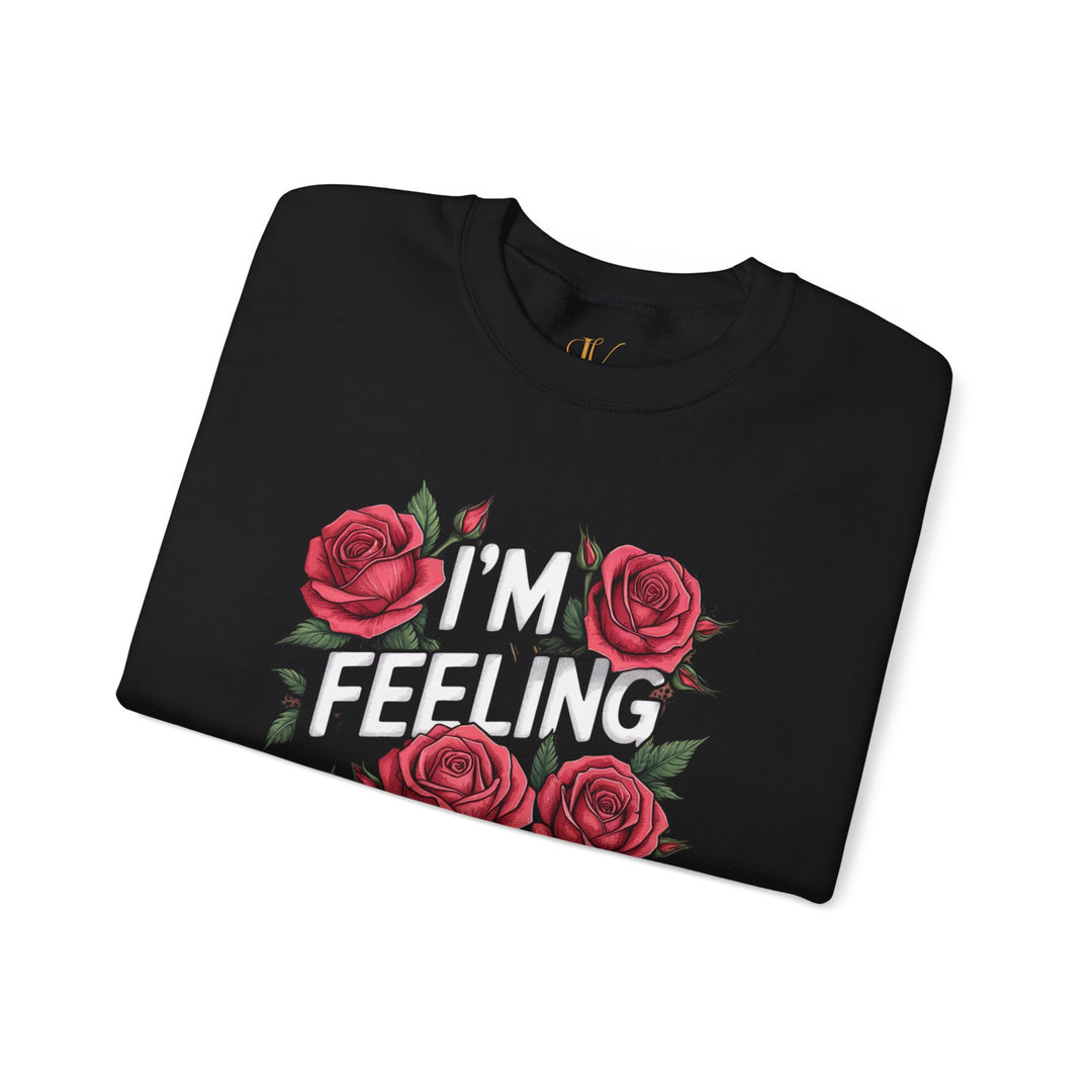 Wild Tonight Sweatshirt with Red Roses Sweatshirt Printify