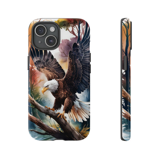 Eagle Tough Cases - Majestic Bald Eagle Patriotic Phone Case Printify iPhone 15 Glossy