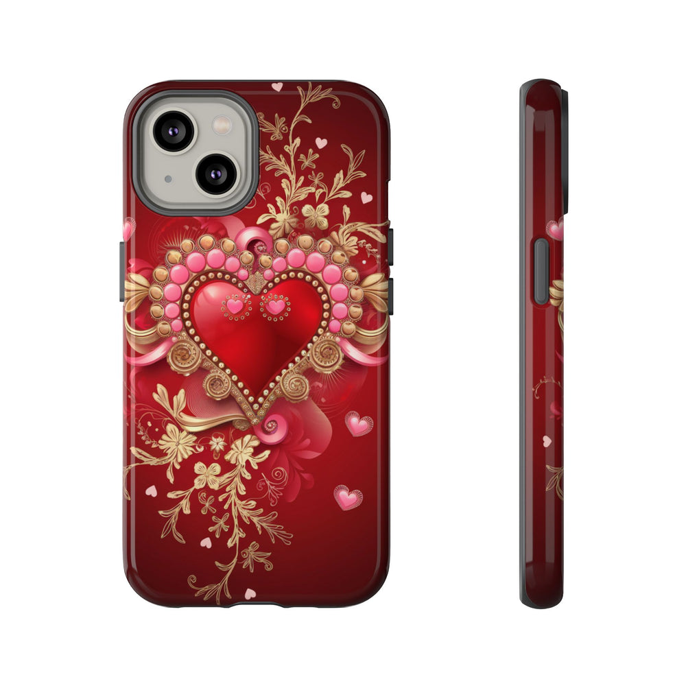 Phone Cases - Romantic Heart Design for Valentine's Day Phone Case Printify iPhone 14 Glossy