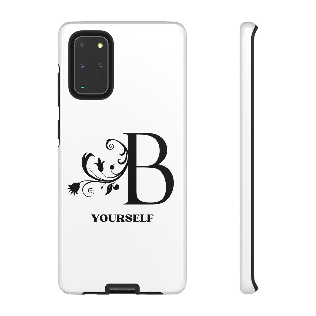 Floral Initial Tough Case - Be Yourself Phone Cover Phone Case Printify