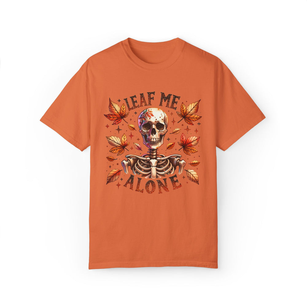 Leaf Me Alone: Skeleton Halloween T-Shirt