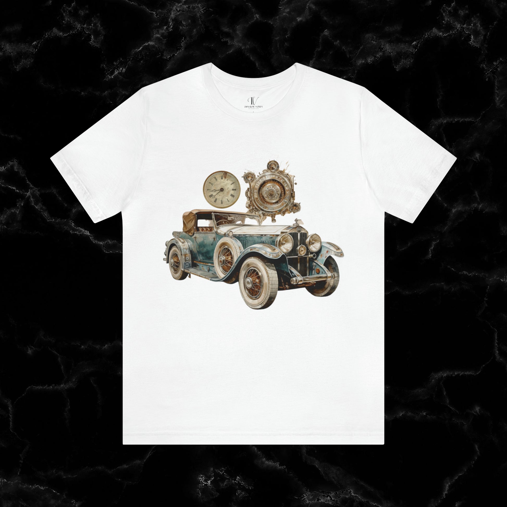 Vintage Car Enthusiast T-Shirt - Classic Wheels and Timeless Appeal T-Shirt White S 