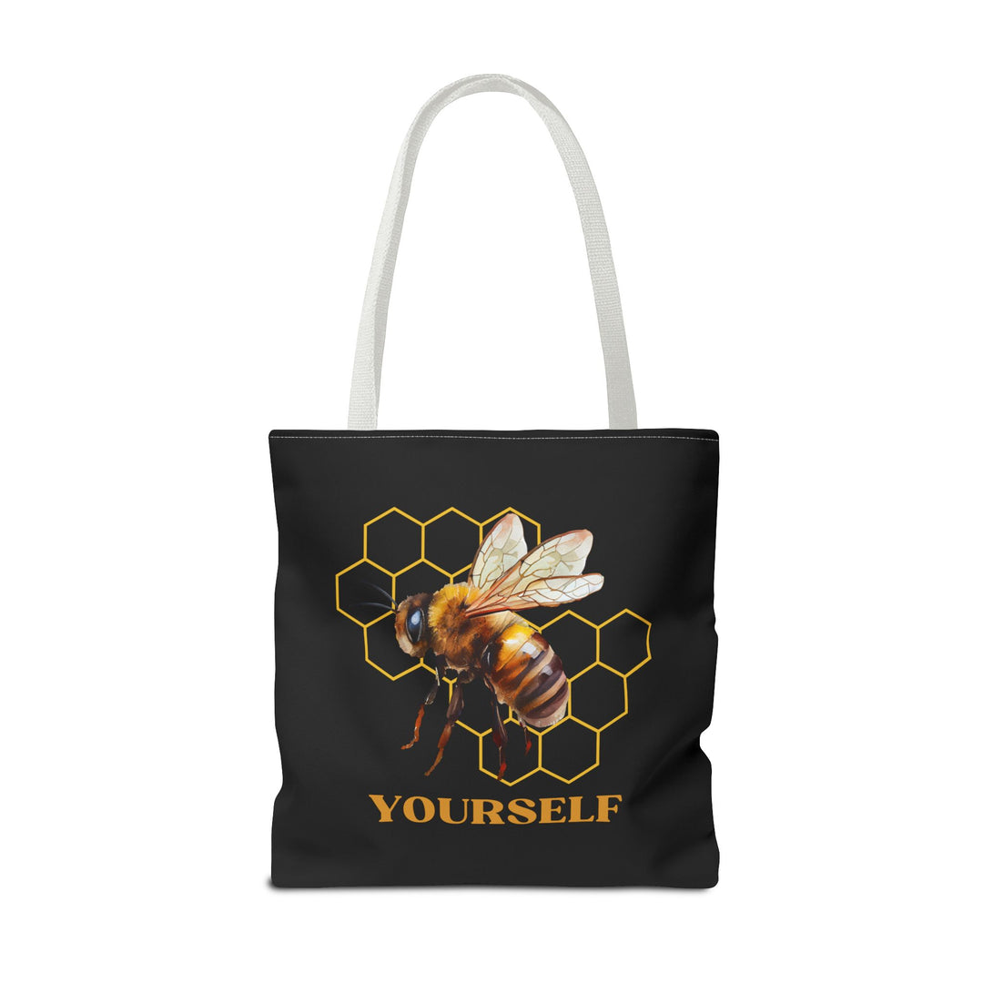 Bee Yourself Tote Bag Bags Printify 18" × 18'' White