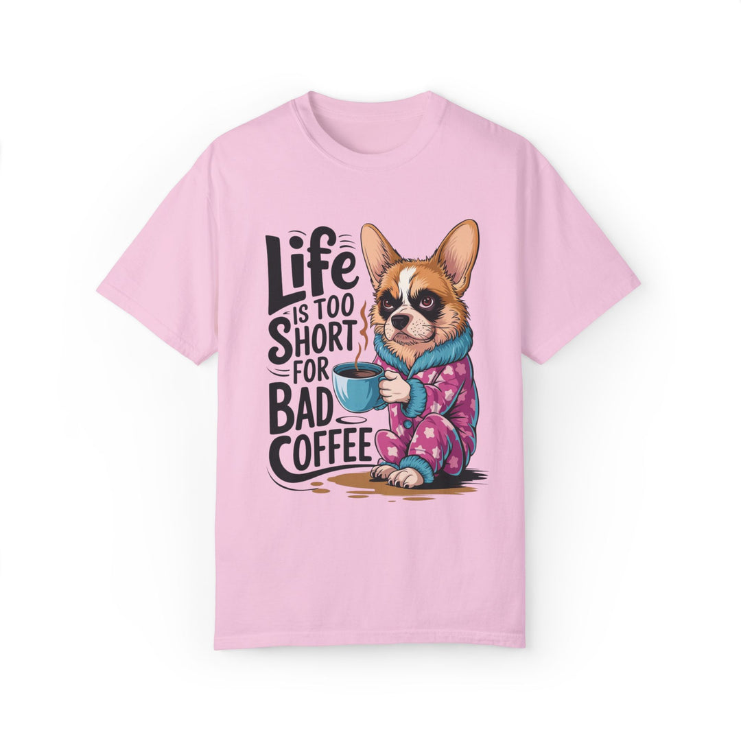 Cartoon Dog Coffee Lover T-shirt T-Shirt Printify Blossom S