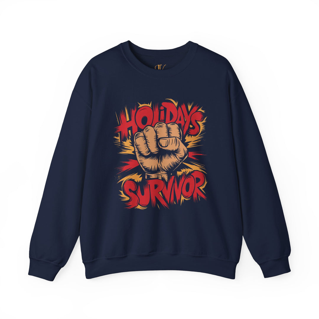 Holidays Survivor Sweatshirt Sweatshirt Printify S Navy