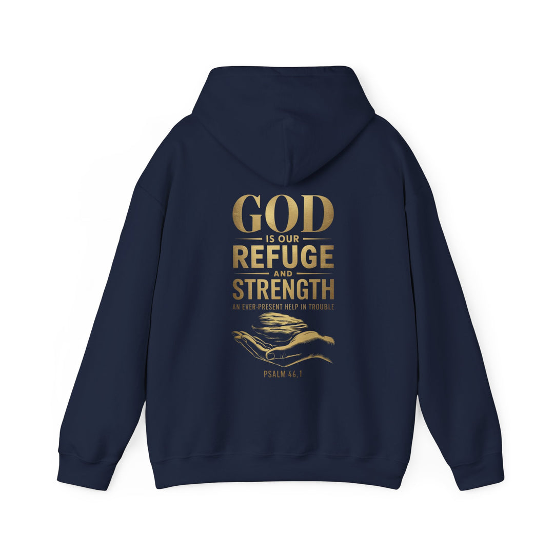 Biblical Verse Unisex Hooded Sweatshirt - Inspirational Hoodie Printify Navy S