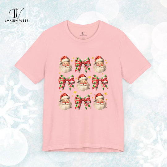 Christmas Tee - Festive Santa Claus Pattern