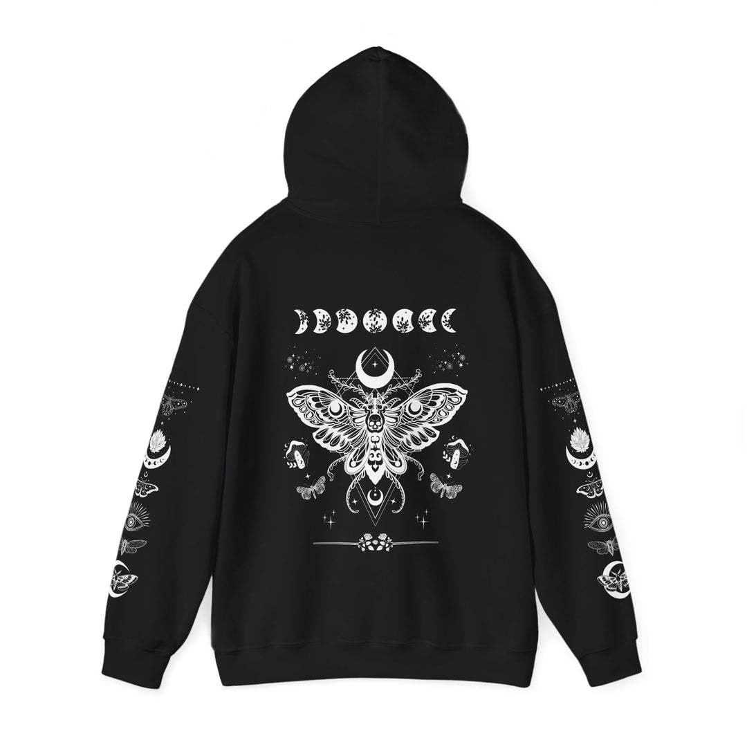 Mystical Moth Hoodie for Bohemian Aesthetic