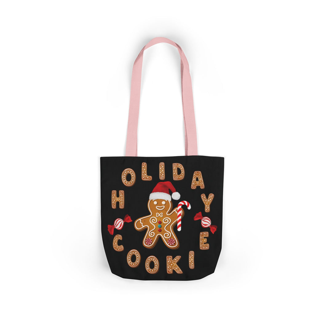 Holiday Cookie Canvas Tote Bag Accessories Printify 13" × 13'' Light Pink