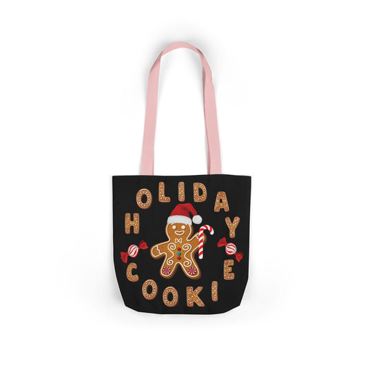 Holiday Cookie Canvas Tote Bag Accessories Printify 13" × 13'' Light Pink