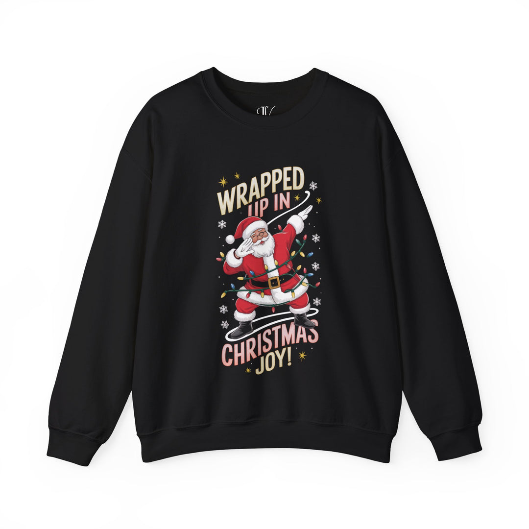 Santa Christmas Sweatshirt - Wrapped Up in Christmas Joy