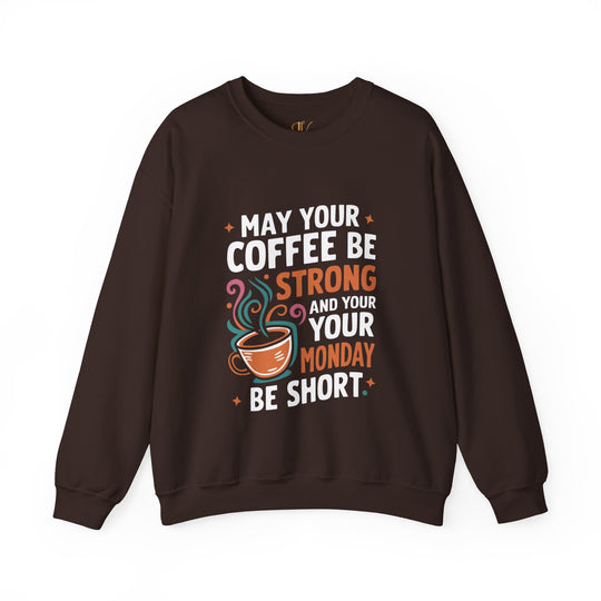 Coffee Cup Motivational Sweatshirt Sweatshirt Printify S Dark Chocolate