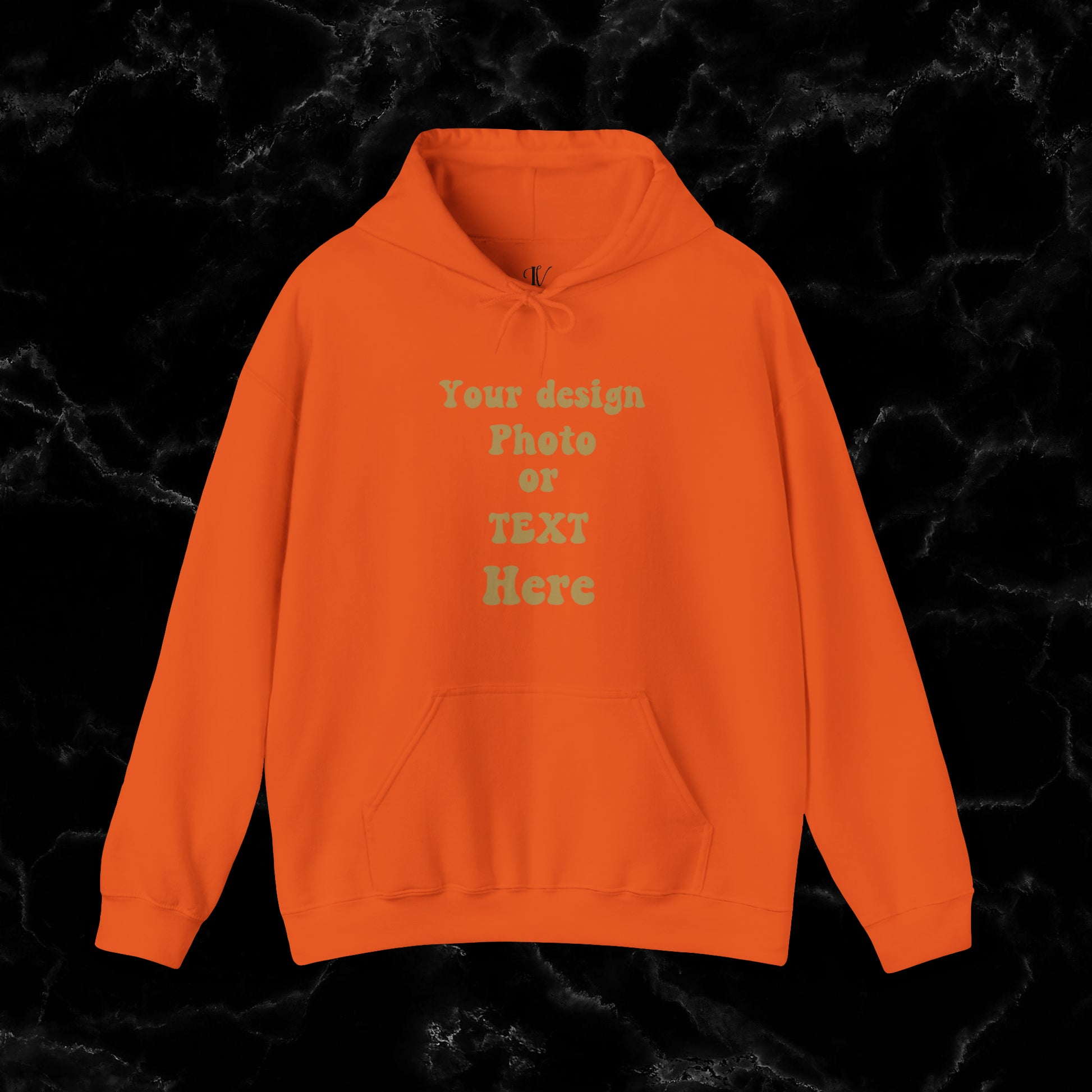 Cozy Personalization: Custom Hoodie - Your Cozy Canvas Personalized for Ultimate Comfort - Wrap Yourself in Unmatched Warmth with a Hoodie Tailored Just for You Hoodie Orange S 