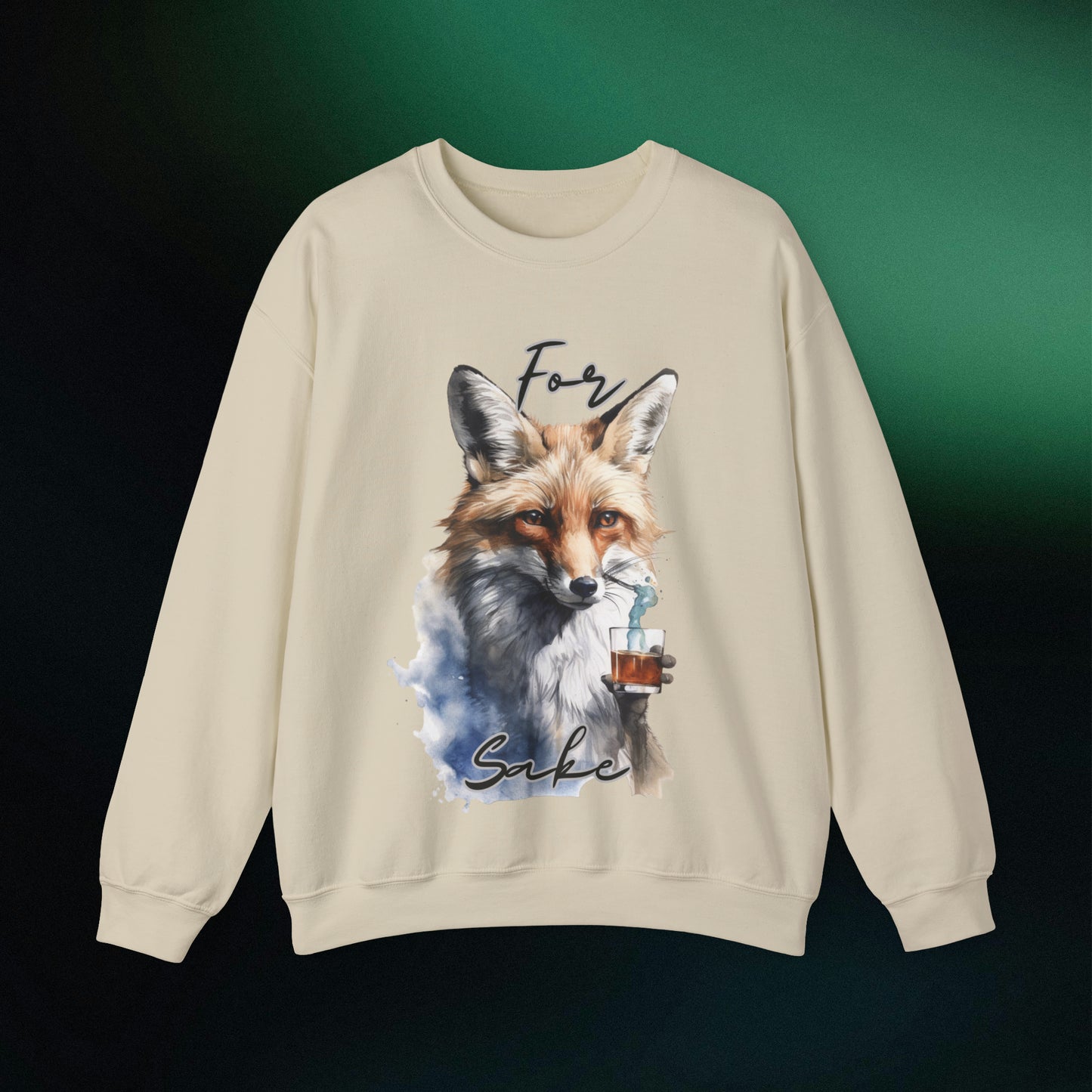 For Fox Sake: Funny Fox Sweatshirt | Gift for Fox Lover | Animal Lover Shirt - Cute Fox Gift for Nature Enthusiasts Sweatshirt S Sand 