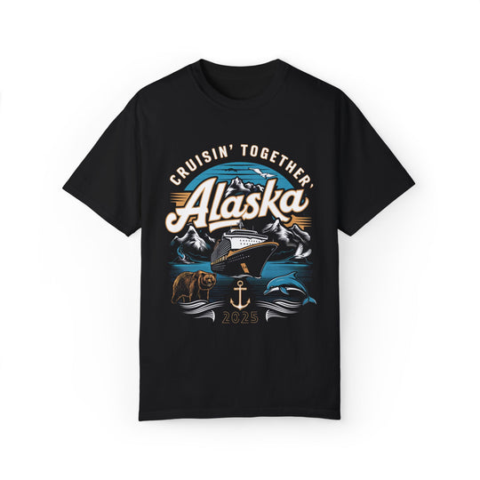 Cruise Ship Adventure Unisex T-shirt - Cruisin' Together Alaska 2025 T-Shirt Printify Black S