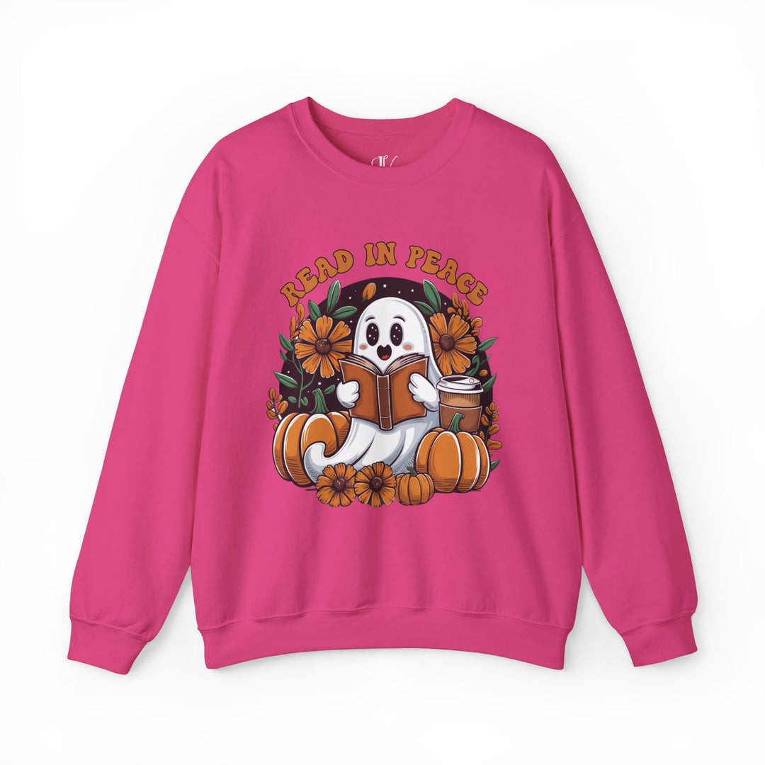 "Read In Peace" Cute Ghost Halloween Reader Sweatshirt