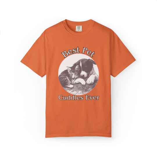 "Best Pet Cuddles Ever" T-Shirt T-Shirt Printify Burnt Orange S