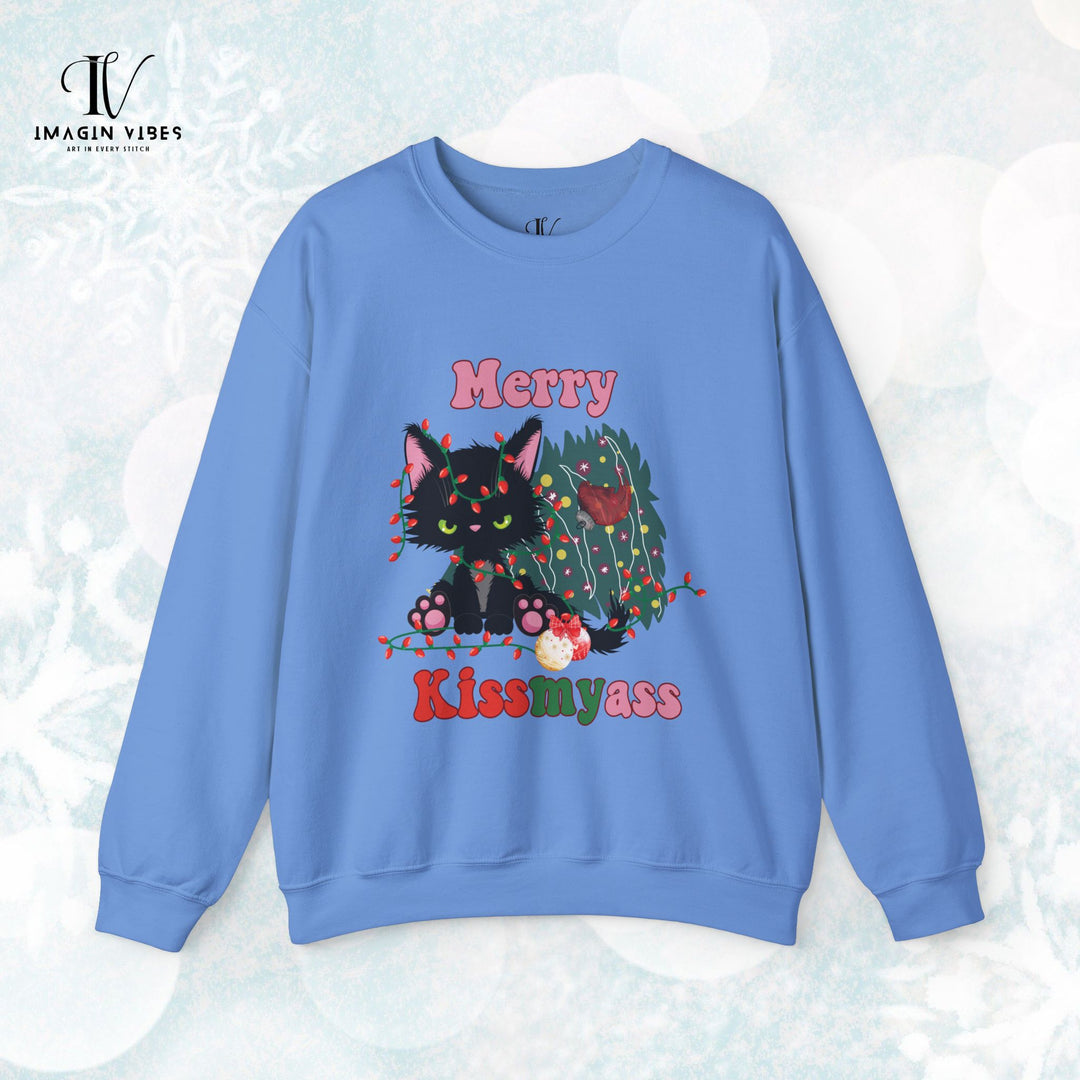 Merry Kiss: Funny Cat Sweatshirt