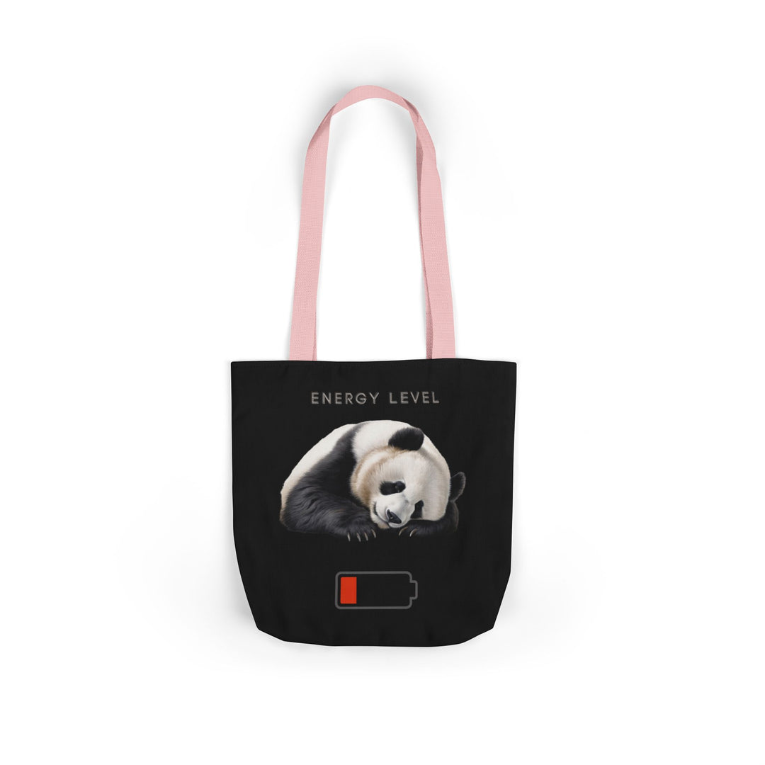 Canvas Tote Bag - Sleeping Panda Energy Level Low Accessories Printify 13" × 13'' Light Pink