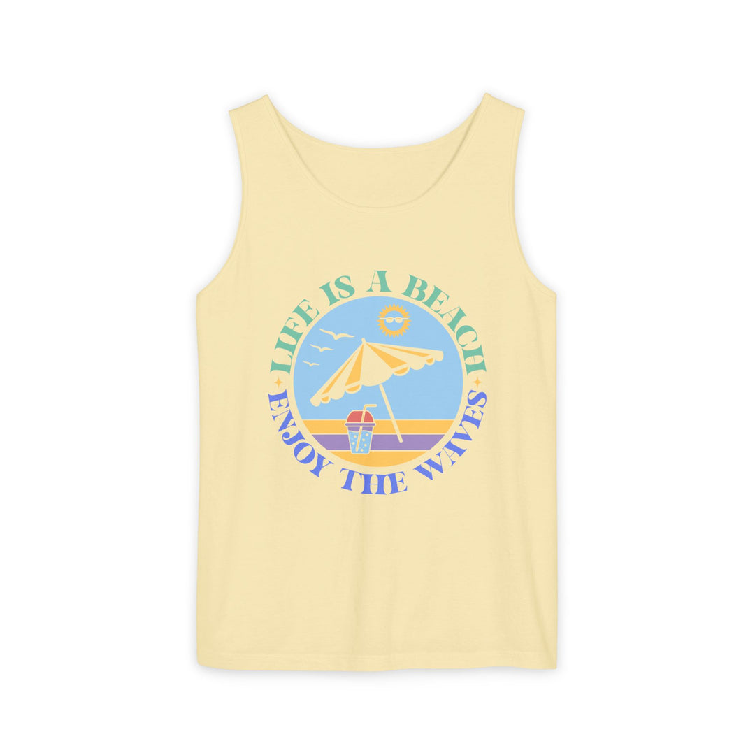 Playful Summery Tank Top for Festivals and Beach Days Tank Top Printify Butter S