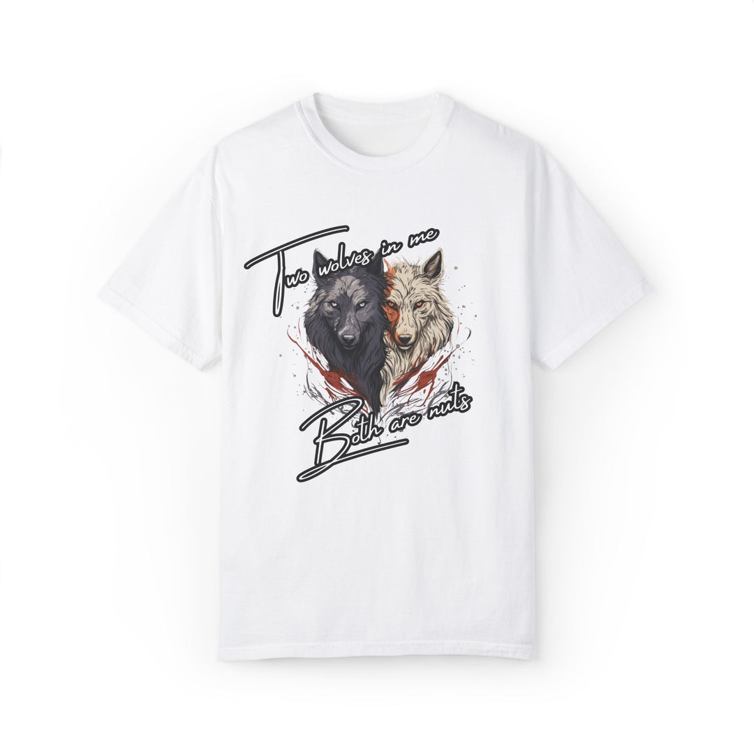 Wolf Graphic T-shirt - Playful and Provocative Tee T-Shirt Printify White S