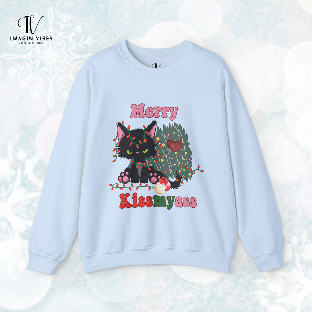 Merry Kiss: Funny Cat Sweatshirt