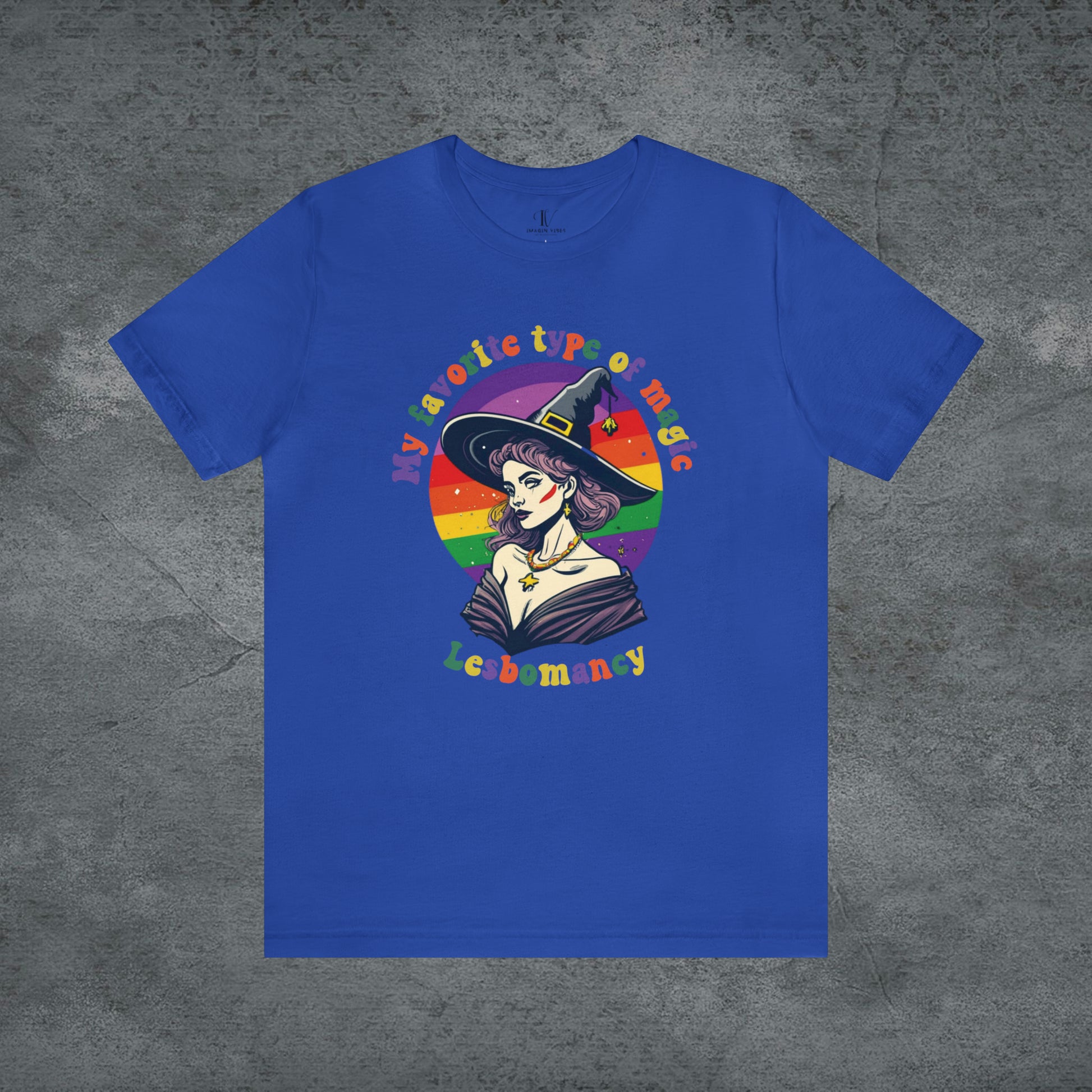 Halloween LGBT T-Shirt | Gay Witch Shirt - Spooky and Proud Tee - LGBT Halloween Shirt - Lesbian Halloween T-Shirt True Royal XS 
