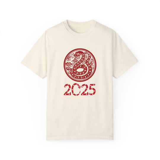 Snake Zodiac 2025 Unisex T-shirt T-Shirt Printify Ivory S