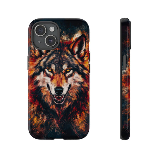 Wolf Tough Cases - Powerful and Vibrant Wolf Phone Case Printify iPhone 15 Glossy