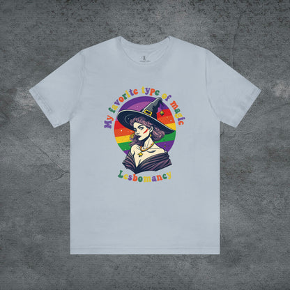 Halloween LGBT T-Shirt | Gay Witch Shirt - Spooky and Proud Tee - LGBT Halloween Shirt - Lesbian Halloween T-Shirt Light Blue XS 