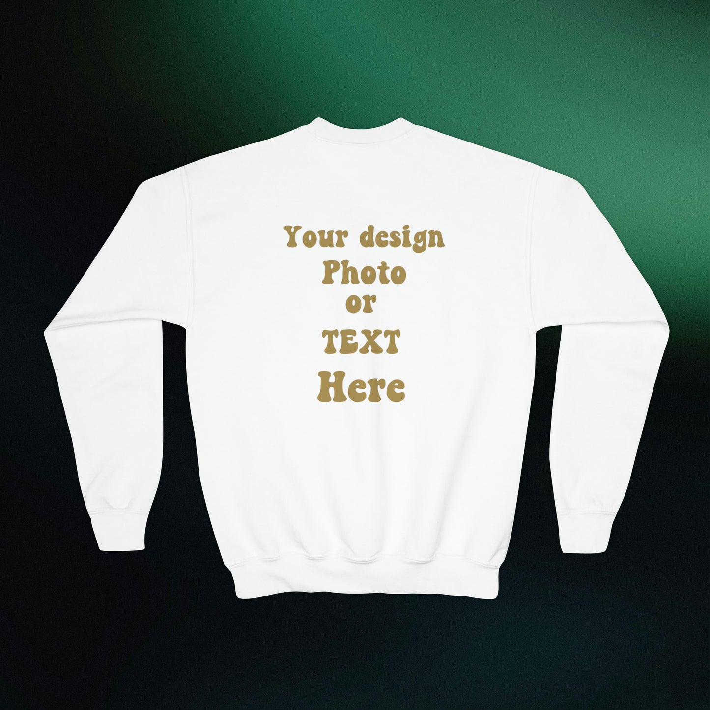 Custom Youth Crewneck Sweatshirt - Personalize with Your Own Text and Image | Full Customization for a Unique Look Kids clothes   
