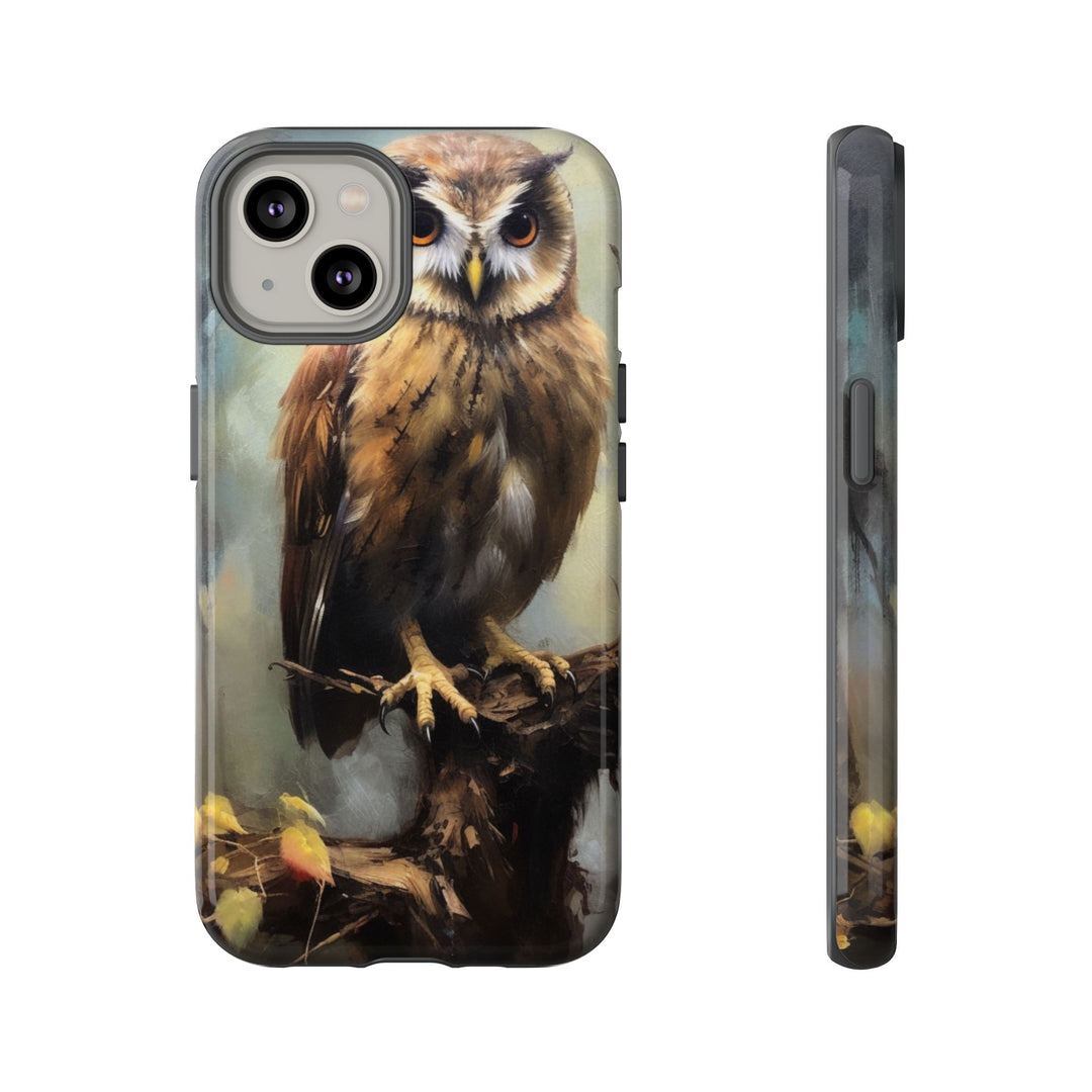 Phone Case Wise Owl Nature Minimalist Phone Case Printify iPhone 14 Glossy