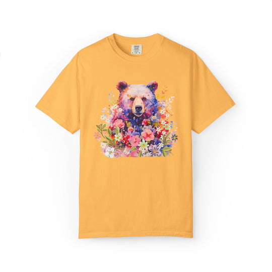 Nature-Inspired Bear Floral T-shirt T-Shirt Printify Citrus S