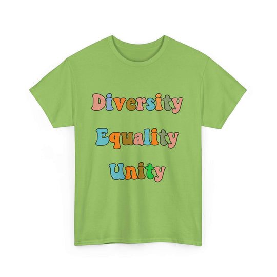 Diversity Equality Unity T-Shirt — Unity Day Anti-Bullying & Equal Rights Tee T-Shirt Printify Lime S