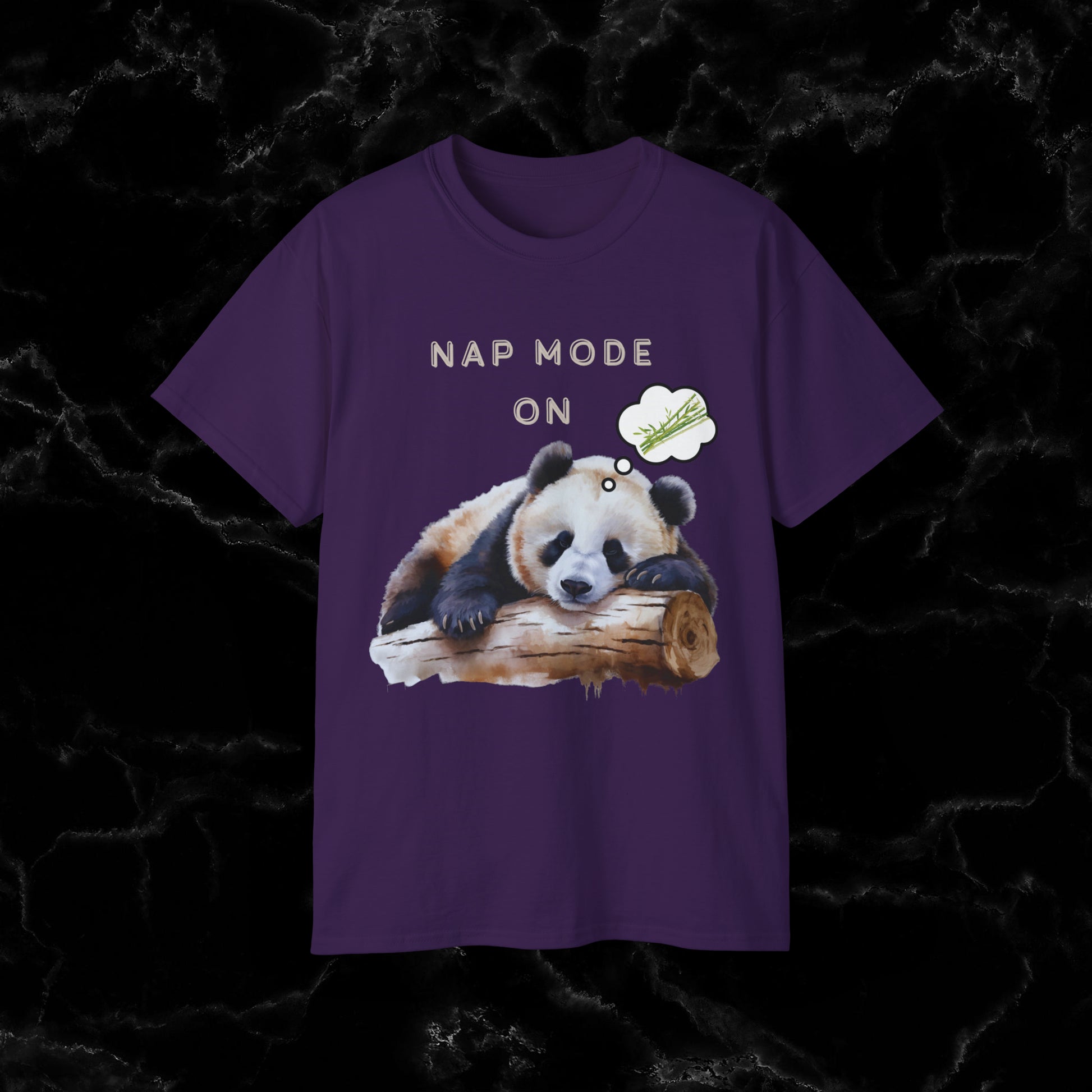 Nap Time Panda Unisex Funny Tee - Hilarious Panda Nap Mode On T-Shirt Purple M 
