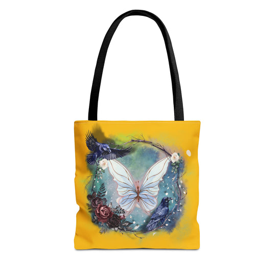 Ethereal Butterfly Tote Bag Bags Printify 13" × 13'' Black