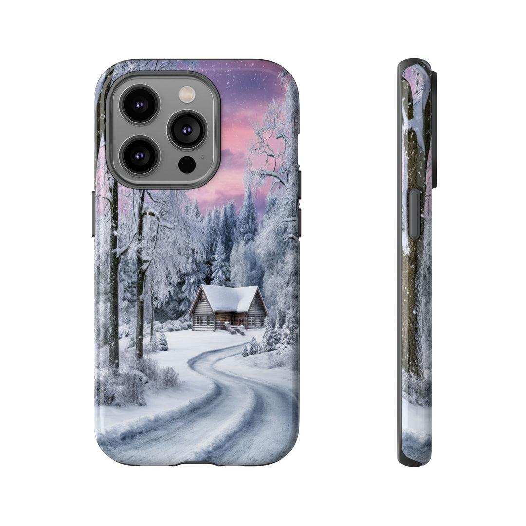 Phone Case - Winter Cabin Phone Case Printify iPhone 14 Pro Glossy