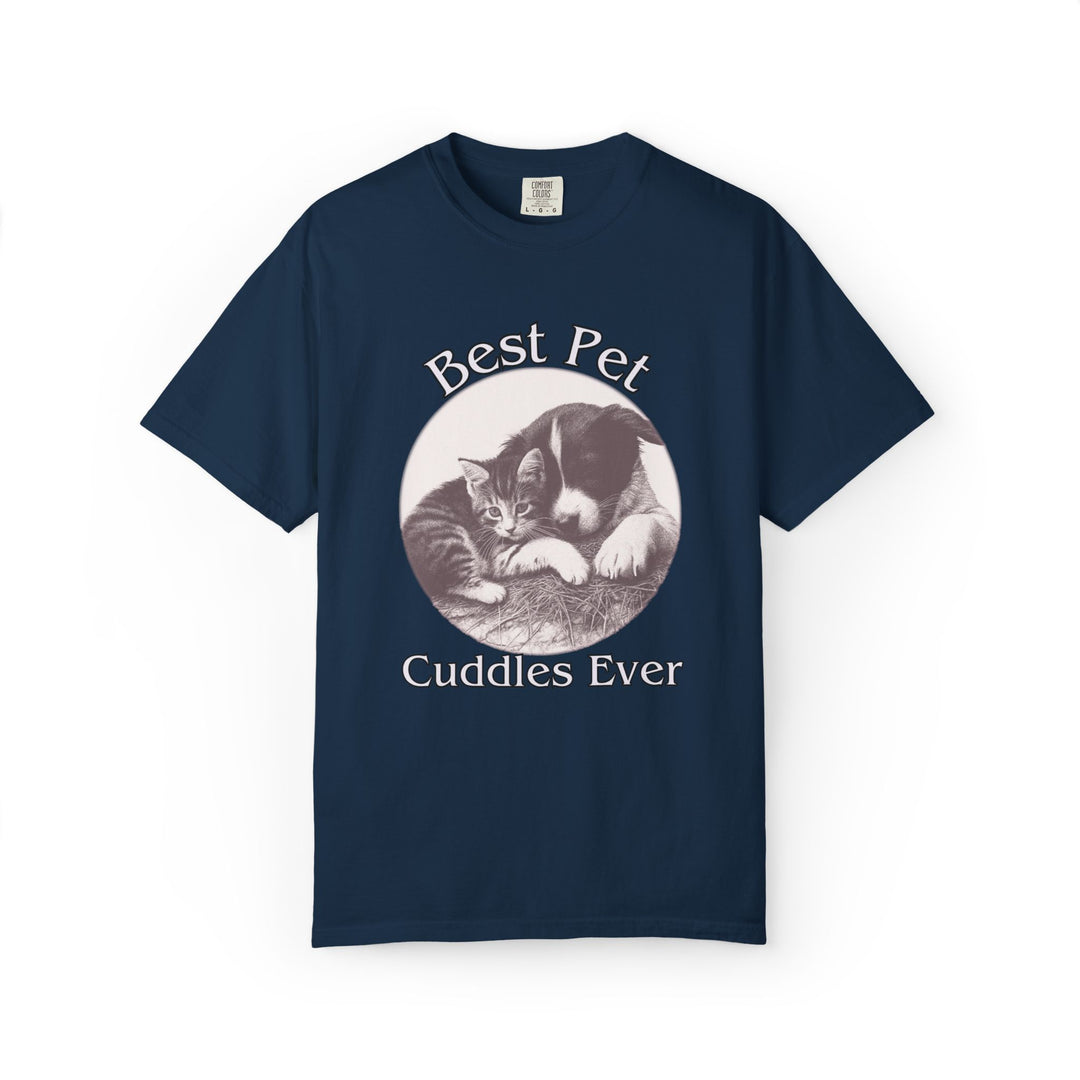 "Best Pet Cuddles Ever" T-Shirt T-Shirt Printify True Navy S