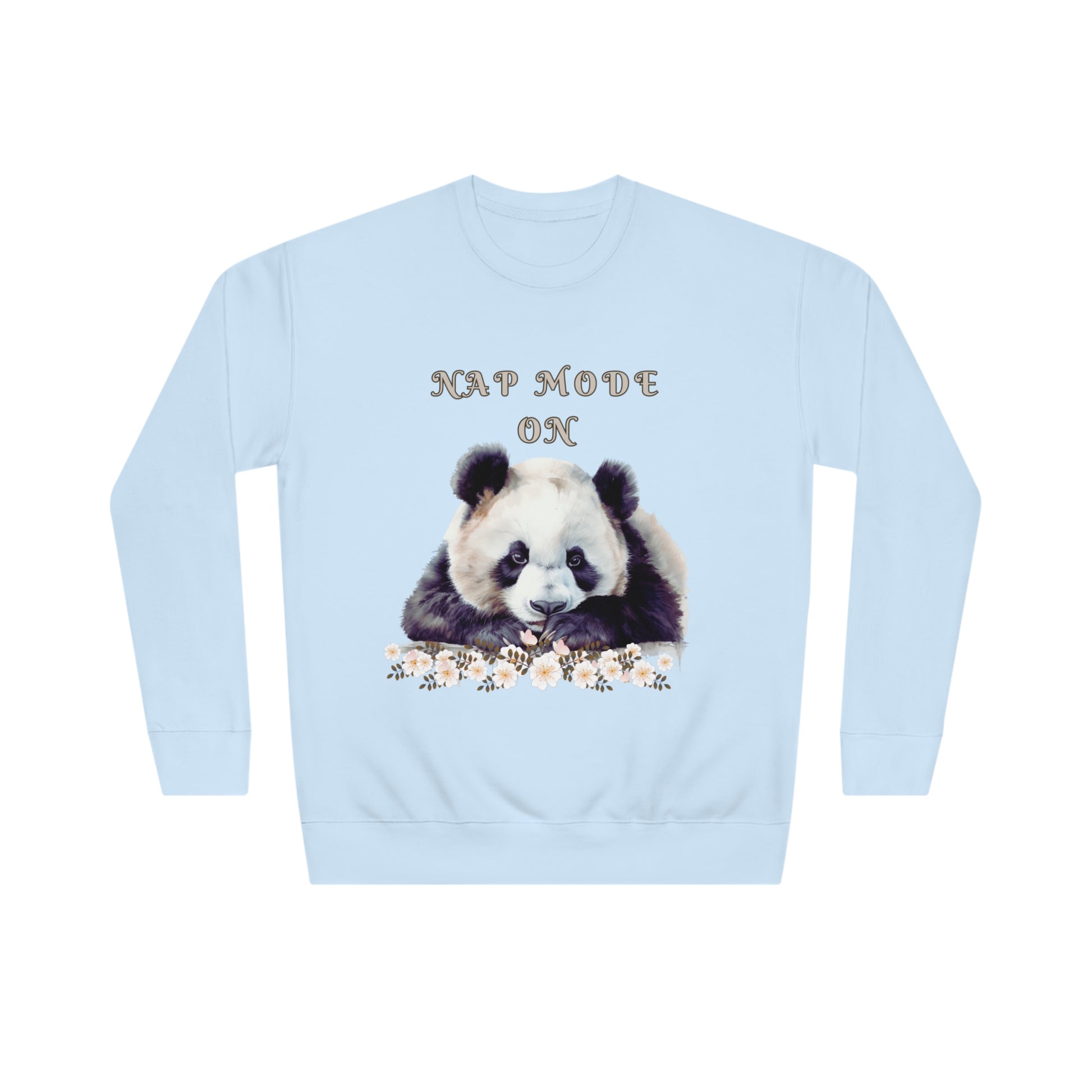 Lazy Panda Nap Mode Sweatshirt | Embrace Cozy Relaxation | Panda Lover Gift - Cozy Sweatshirt Sweatshirt Sky Blue L 