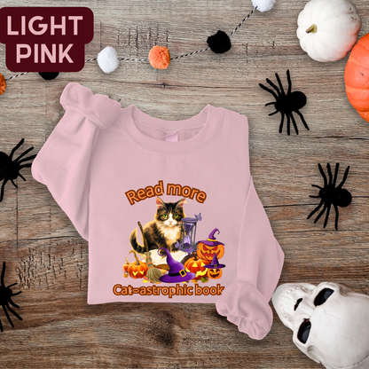 Cat Mom Shirt | Cat Lover Tee | Funny Book Cat Shirt | Halloween Book Shirt | Book Lover Sweatshirt Sweatshirt   