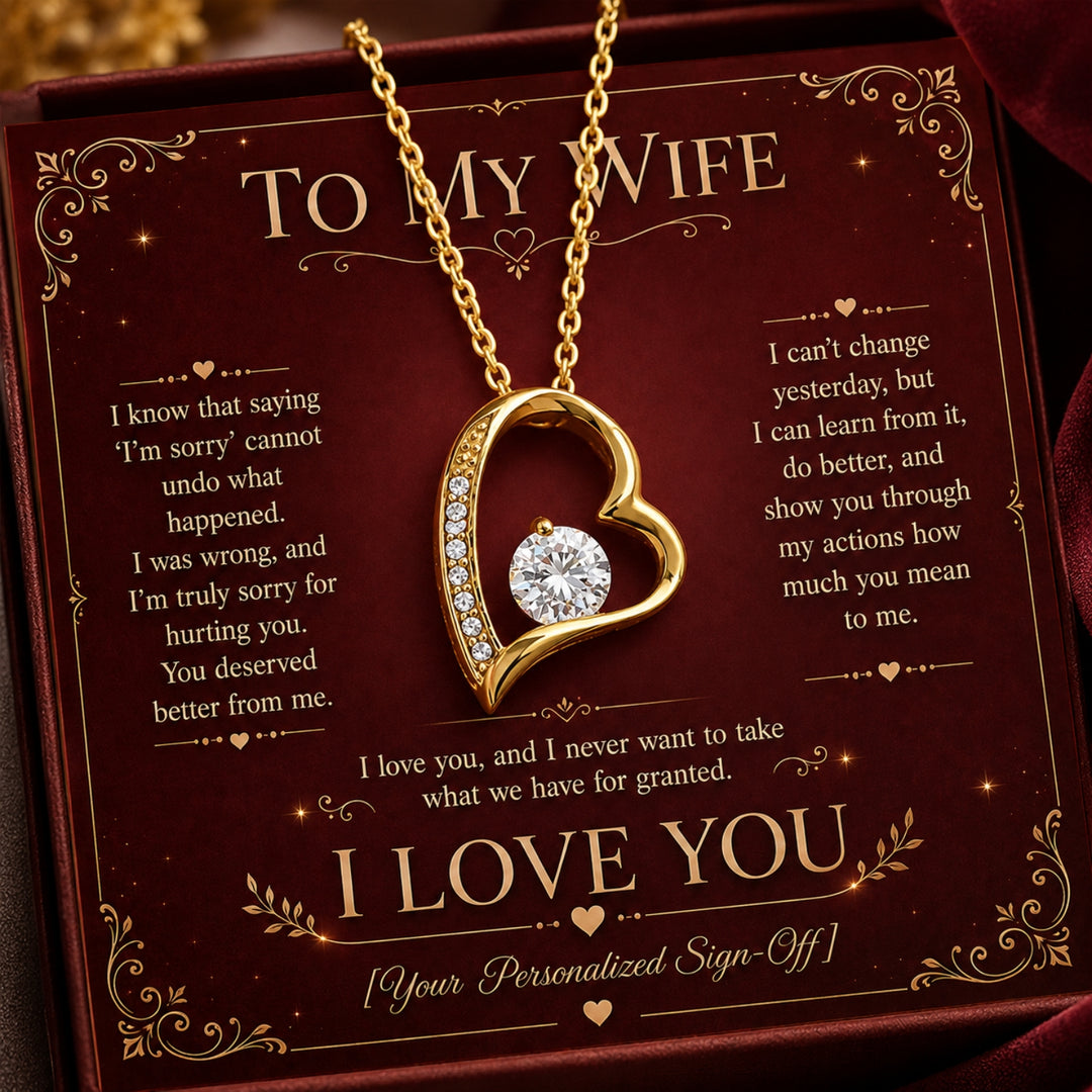 To My Wife – I'm Sorry Forever Love Necklace