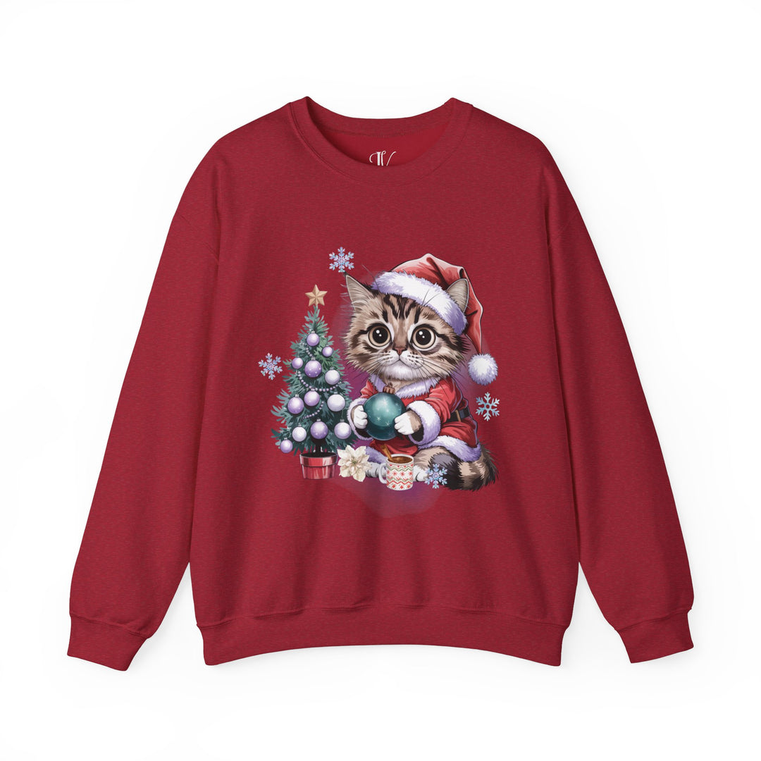 Tabby Cat Santa Crewneck Sweatshirt