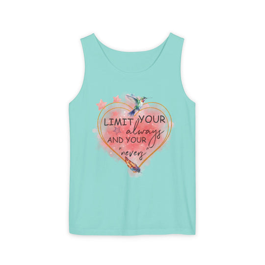 Motivational Watercolor Tank Top Tank Top Printify Chalky Mint XS