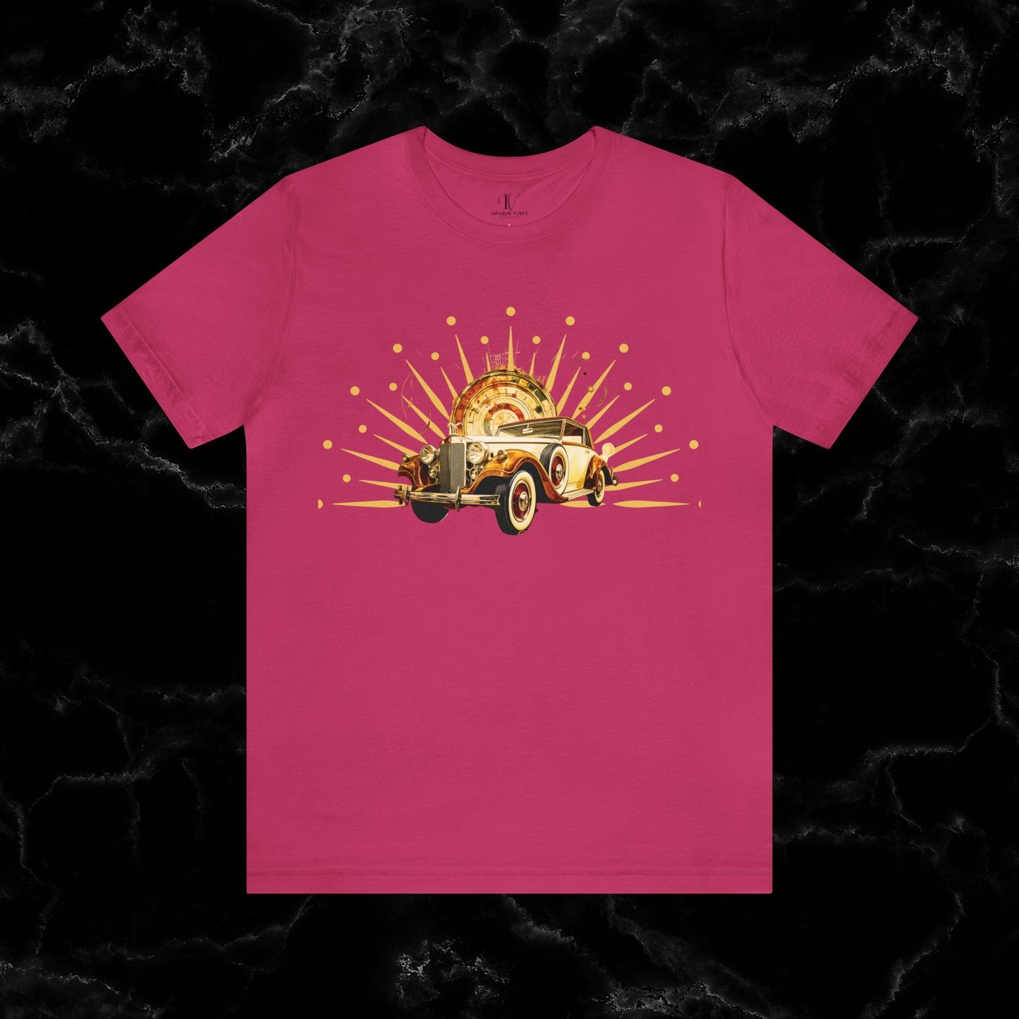 Vintage Car Enthusiast T-Shirt with Classic Wheels and Timeless Appeal Nostalgic T-Shirt Berry S 