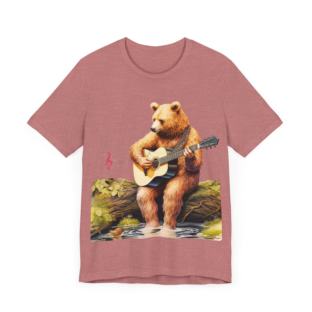 Nature-Inspired Bear T-Shirt T-Shirt Printify Heather Mauve L