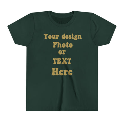 Youth Short Sleeve Tee - Personalized with Your Photo, Text, and Design Kids clothes Forest S 