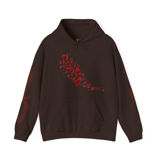 Romantic Rose Hoodie Hoodie Printify Dark Chocolate S