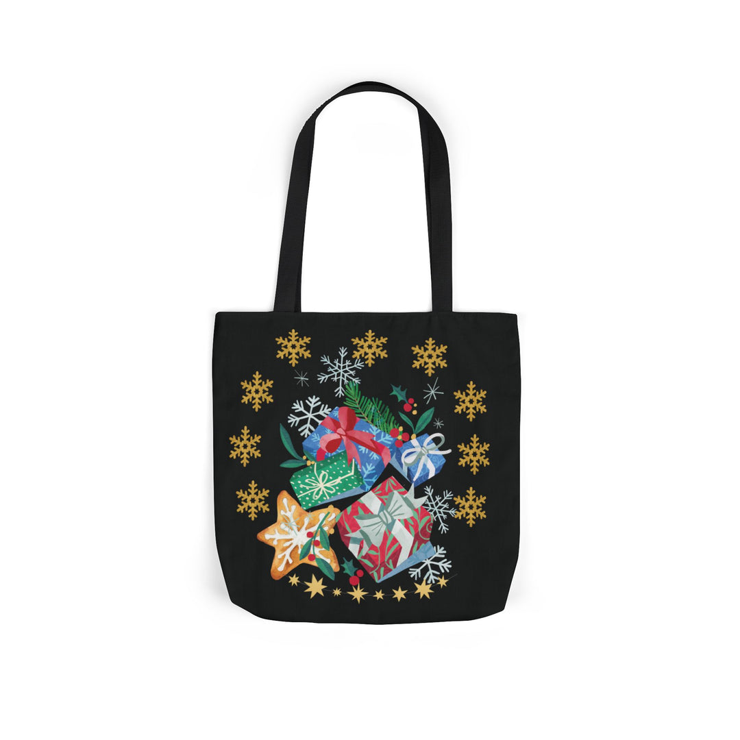 Christmas Gift Canvas Tote Bag Accessories Printify 16" × 16'' Black