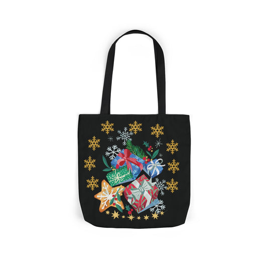 Christmas Gift Canvas Tote Bag Accessories Printify 16" × 16'' Black